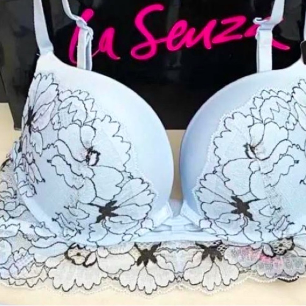 La Sensza Beyond Sexy padded embellished lace bra size 36DD